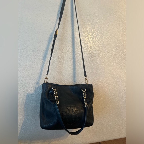 Tory Burch Harper Black Leather small satchel shoulder bag - Picture 8 of 9